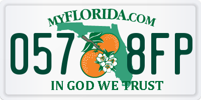 FL license plate 0578FP