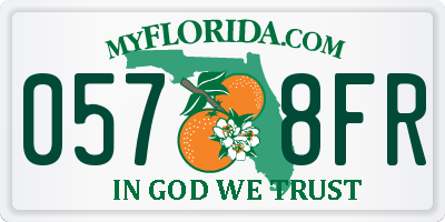 FL license plate 0578FR