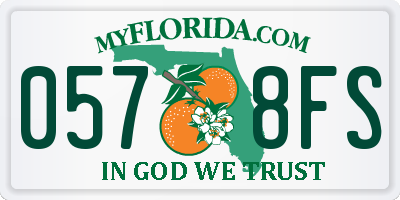 FL license plate 0578FS