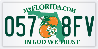 FL license plate 0578FV