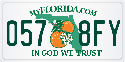FL license plate 0578FY