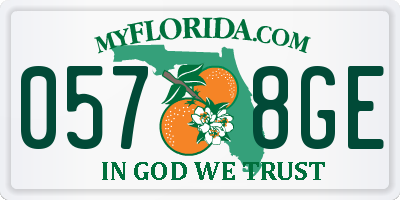 FL license plate 0578GE