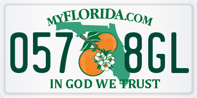 FL license plate 0578GL