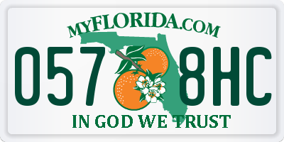 FL license plate 0578HC