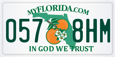 FL license plate 0578HM