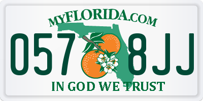 FL license plate 0578JJ