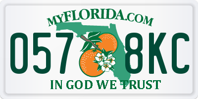 FL license plate 0578KC