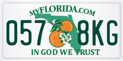 FL license plate 0578KG