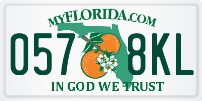 FL license plate 0578KL