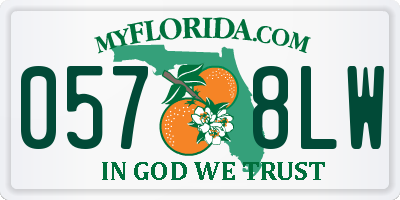 FL license plate 0578LW