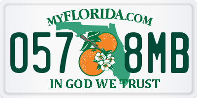 FL license plate 0578MB