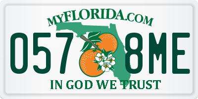 FL license plate 0578ME