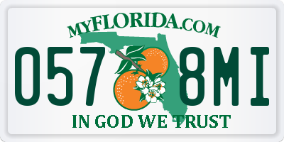FL license plate 0578MI