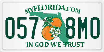 FL license plate 0578MO