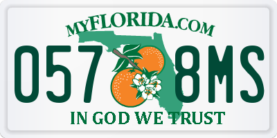 FL license plate 0578MS