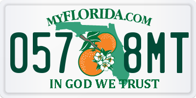 FL license plate 0578MT