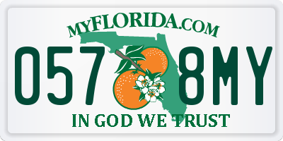 FL license plate 0578MY
