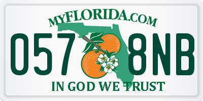 FL license plate 0578NB