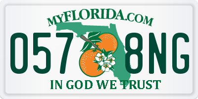FL license plate 0578NG