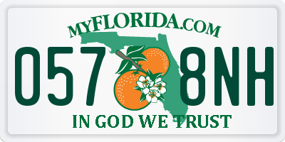 FL license plate 0578NH