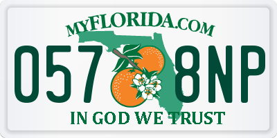 FL license plate 0578NP