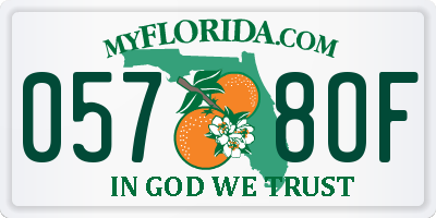 FL license plate 0578OF