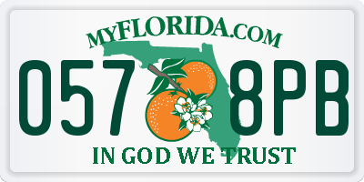 FL license plate 0578PB
