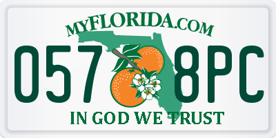 FL license plate 0578PC