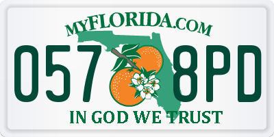 FL license plate 0578PD