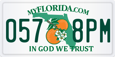 FL license plate 0578PM