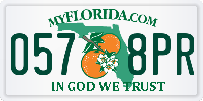 FL license plate 0578PR