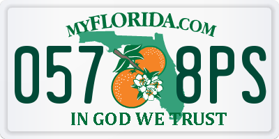 FL license plate 0578PS