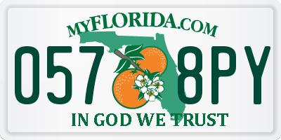 FL license plate 0578PY
