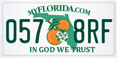 FL license plate 0578RF