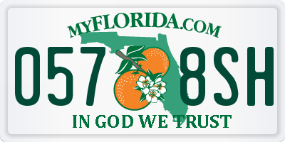 FL license plate 0578SH