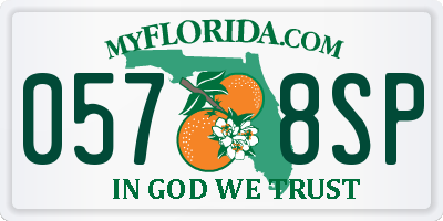 FL license plate 0578SP