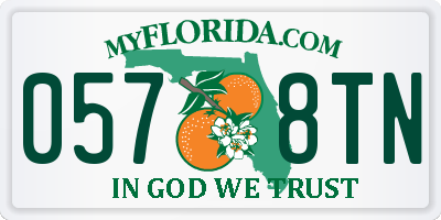 FL license plate 0578TN