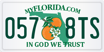 FL license plate 0578TS