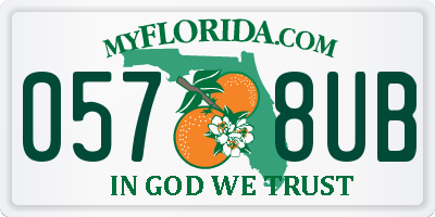FL license plate 0578UB