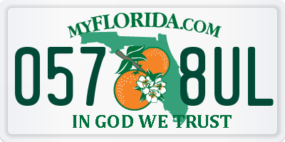 FL license plate 0578UL