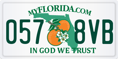 FL license plate 0578VB