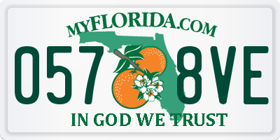 FL license plate 0578VE