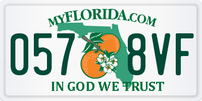 FL license plate 0578VF
