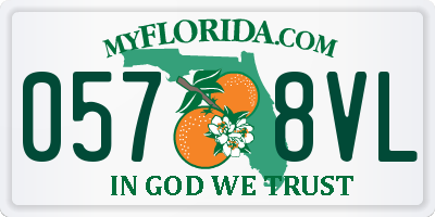 FL license plate 0578VL