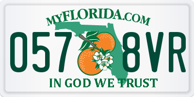 FL license plate 0578VR