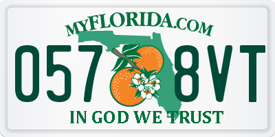 FL license plate 0578VT