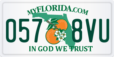 FL license plate 0578VU