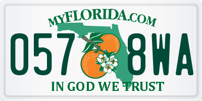 FL license plate 0578WA