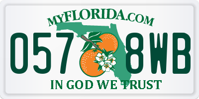 FL license plate 0578WB