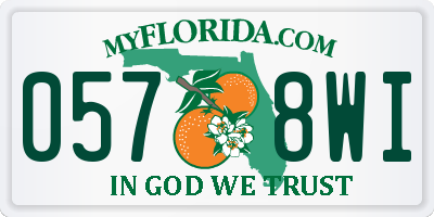 FL license plate 0578WI